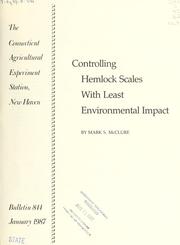 Cover of: Controlling hemlock scales with least environmental impact