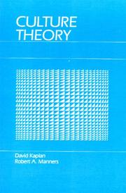 Cover of: Culture Theory
