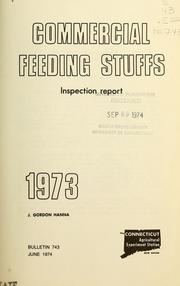 Cover of: Commercial feeding stuffs by J. Gordon Hanna