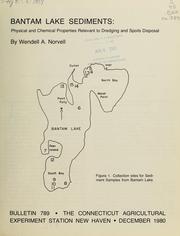 Cover of: Bantam Lake sediments by W. A. Norvell