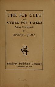 Cover of: The Poe cult, and other Poe papers