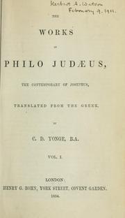 Cover of: The works of Philo Judaeus