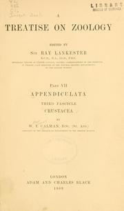 Cover of: Appendiculata: Crustacea by Calman, William Thomas