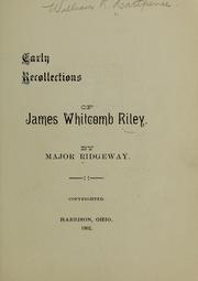 Cover of: Early recollections of James Whitcomb Riley