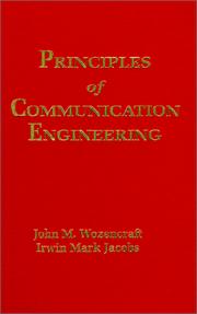 Cover of: Principles of Communication Engineering