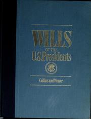 Cover of: Wills of the U.S. Presidents by Herbert Ridgeway Collins