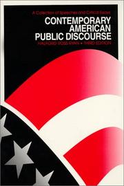Cover of: Contemporary American public discourse: a collection of speeches and critical essays