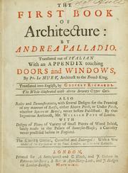 Cover of: The first book of architecture by Andrea Palladio