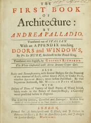 Cover of: The first book of architecture