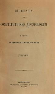Cover of: Didascalia et Constitutiones apostolorum