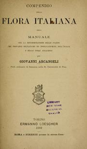 Cover of: Compendio della flora italiana by G. Arcangeli