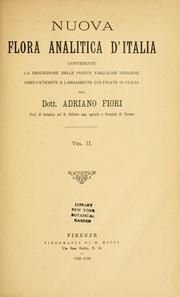 Nuova flora analitica d'Italia by Adriano Fiori