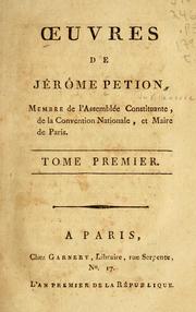 Cover of: Œuvres de Jérôme Petion by J. Pétion