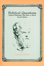 Cover of: Political questions: political philosophy from Plato to Rawls