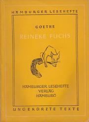 Cover of: Reineke Fuchs by 