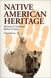 Cover of: Native American heritage by Merwyn S. Garbarino