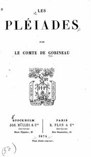 Les Pléïades by Arthur, comte de Gobineau