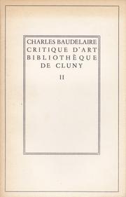 Cover of: Critique d'Art by Texte établi et présenté par Claude Pichois