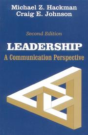 Cover of: Leadership by Michael Z. Hackman, Craig E. Johnson, Michael Z. Hackman