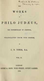 Cover of: The works of Philo Judaeus