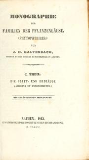 Monographie der Familien der Pflanzenläuse (phytophthires) by J. H. Kaltenbach