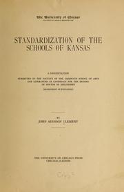 Cover of: Standardization of the schools in Kansas