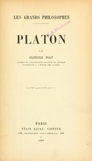 Cover of: Platon by Clodius Piat