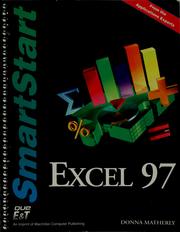 Front cover of Excel 97 SmartStart by Donna Matherly