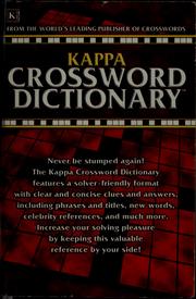 Cover of: Kappa Crossword Dictionary by 