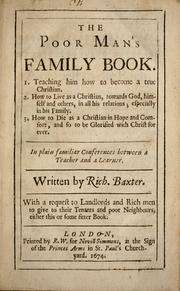Cover of: The poor man's family book by Richard Baxter
