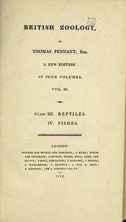 British zoology by Thomas Pennant