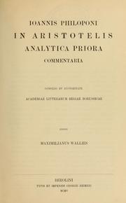 Cover of: In Aristotelis Analytica priora commentaria ...