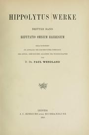 Cover of: Hippolytus Werke