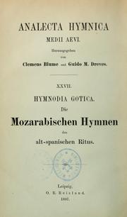 Cover of: Analecta hymnica medii aevi