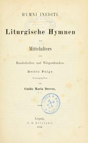 Cover of: Analecta hymnica medii aevi by Guido Maria Dreves, Guido Maria Dreves