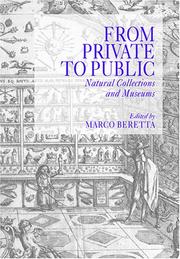 Cover of: From private to public: natural collections and museums