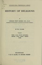 Cover of: History of religions