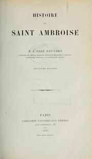 Cover of: Histoire de saint Ambroise