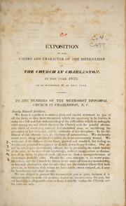 Cover of: Exposition of the causes and character of the difficulties in the church in Charleston, in the year 1833, up to November 28 of that year