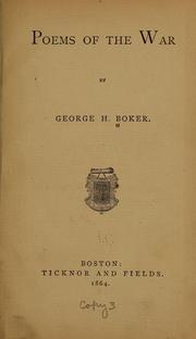 Cover of: Poems of the war