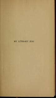 Cover of: My literary zoo