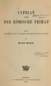 Cover of: Cyprian under römische primat