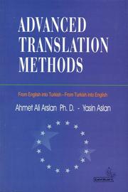 Cover of: ADVENCED TRANSLATION METHODS