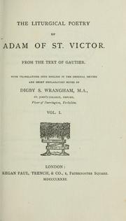 Cover of: The liturgical poetry of Adam of St. Victor by Adam de Saint-Victor