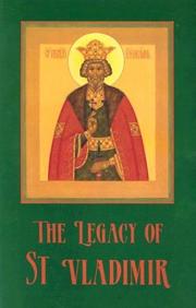 Cover of: The Legacy of St. Vladimir by edited by J. Breck, J. Meyendorff, and E. Silk.