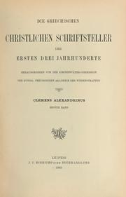 Cover of: Clemens Alexandrinus by Saint Clement of Alexandria