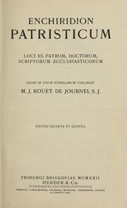 Cover of: Enchiridion patristicum: loci ss. patrum, doctorum scriptorum ecclesiasticorum