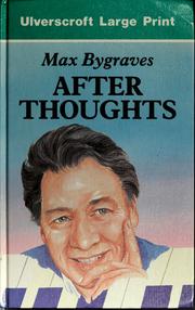 Cover of: After thoughts