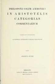 Cover of: In Aristotelis Categoriae commentarium ... by John Philoponus