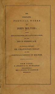 Cover of: [Poetical works. 1847]: The complete poetical works of John Milton